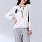 Printed Panel Long Sleeve Top