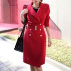 Double Breasted Long-sleeve Dress