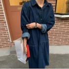 Midi A-line Denim Shirt Dress