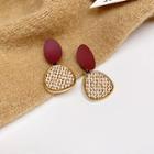 Asymmetrical Drop Earring 1 Pair - Red - One Size