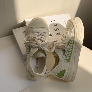 Distressed Lace Up Sneakers