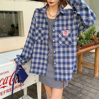 Plaid Shirt Shirt - Blue - One Size