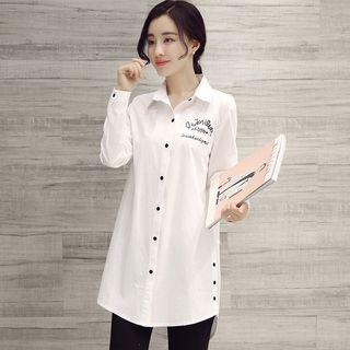 Lettering Shirt Dress