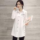 Lettering Shirt Dress
