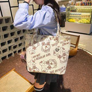Bear Print Lightweight Tote Bag