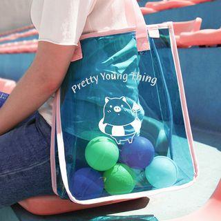 Animal Print Transparent Beach Bag