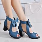 Bow Chunky-heel Sandals