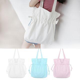 Canvas Plain Drawstring Tote Bag