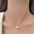 Wedding Chinese Characters Pendant Alloy Necklace Necklace - Does Not Fade - Gold - One Size