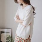 Linen Blend Knit Top