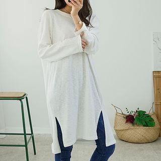 Slit-hem M Lange T-shirt Dress
