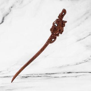 Retro Wooden Hair Stick Brown - One Size