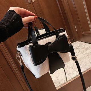 Fluffy Bow Crossbody Bag