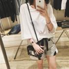 3/4-sleeve Top / Printed Shorts / Vest