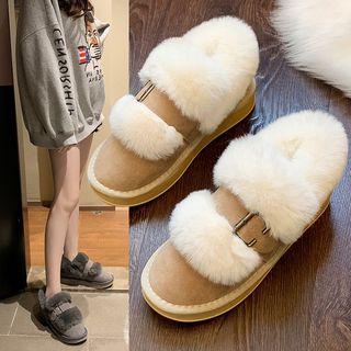 Platform Fluffy Ankle Boots