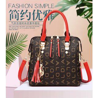 Lettering Tassel Tote Bag