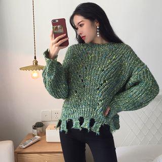 Tassel Asymmetric Sweater
