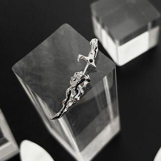 Sword Stud Earring 1 Pc - Silver - One Size