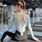 Long-sleeve Crop Top / Cropped Camisole Top