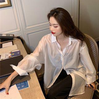 Open-back Shirt / Wide-leg Pants