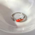 Carp Fish Sterling Silver Open Ring Tangerine - One Size