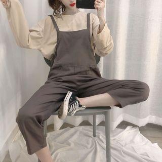 Long-sleeve T-shirt / Spaghetti Strap Jumper Pants