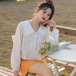 Collared Pimtuck Blouse