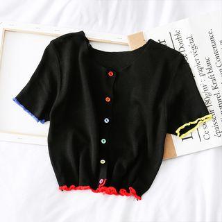Colorblock T-shirt Black - One Size