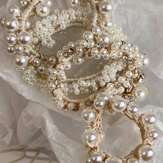 Faux Pearl / Rhinestone Hair Tie Vigns)