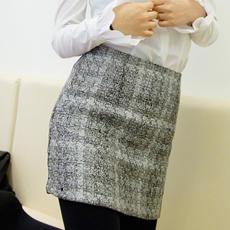 Glitter Check Miniskirt