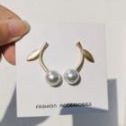 Faux Pearl Fruit Dangle Earring Stud Earrings - 1 Pair - Cherry - One Size