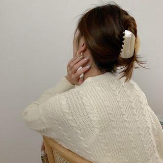 Acetate Hair Clamp Off-white - One Size