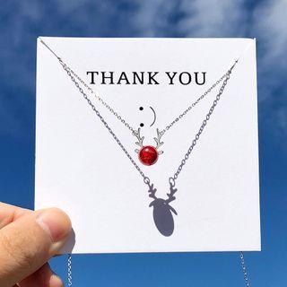 Antler Necklace  - One Size