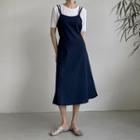Double-strap Long Overall Dress