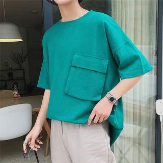 Couple Matching Elbow-sleeve Pocketed T-shirt