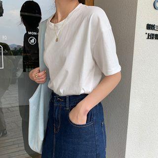 Plain Drop Shoulder T-shirt