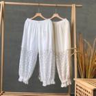 Lace Panel Harem Pants