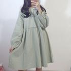 Rabbit Ear Hooded Long-sleeve A-line Dress