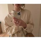 [dearest] Pocket-front Plain Shirt (beige) One Size