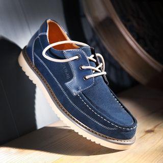 Genuine-suede Stitched Deck Shoes