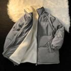 Stand-collar Fleece-lined Parka