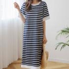 Stripe Long T-shirt Dress