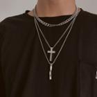 Alloy Cross / Twisted Bar / Necklace / Set