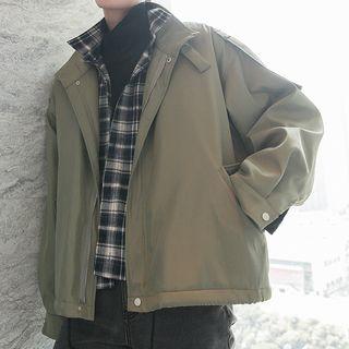 Mock Two-piece Cargo Coat