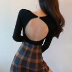 Cur Out Long-sleeve Top