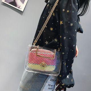 Transparent Panel Shoulder Bag