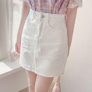 Cotton / Denim A-line Miniskirt