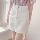 Cotton / Denim A-line Miniskirt