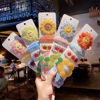 Knit Hair Clip Set