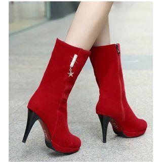 High-heel Mid-calf Boots